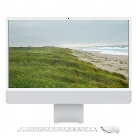 Apple iMac 24", M3 8-Core CPU, 10-Core GPU, 16GB, 256GB, Silber**, Magic Keyboard Touch ID Ziffernblock 
